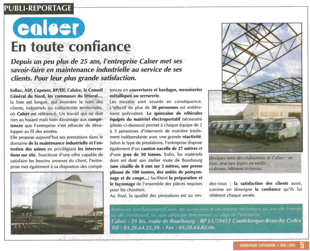 Calser Chantiers Dunkerque Travaux Construction